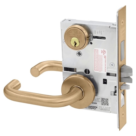 Corbin Russwin Apartment or Dormitory Mortise Lock, LW Lever, A Rose, Satin Bronze ML2067 LWA 612